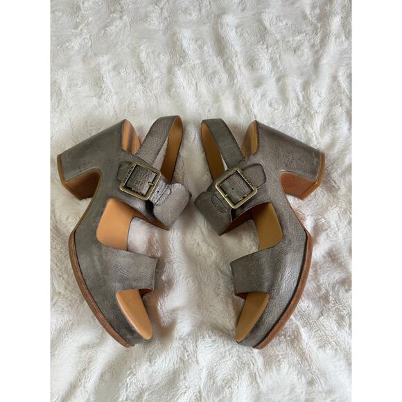 Kork-Ease Shoes - Kork-Ease San Carlos Leather Heeled Sandals Taupe Chunky Heel Boho Comfort